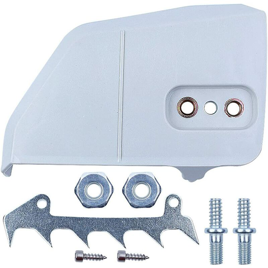 Chain Sprocket Cover + Chain Tensioner Tensioner + Stud Nuts + Bumper Tip for stihl 017 018 021 023 025 MS170 MS180 MS210 MS230 MS250 Chainsaw