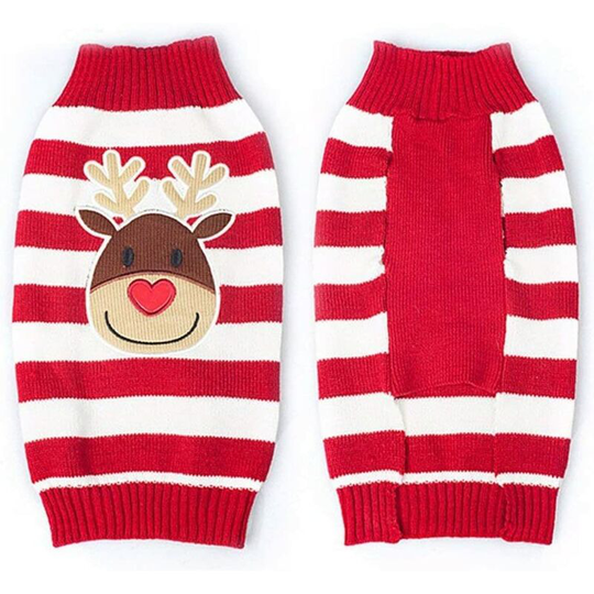 Pet Cartoon Reindeer Christmas Cat Sweater Pet Winter Knitwear