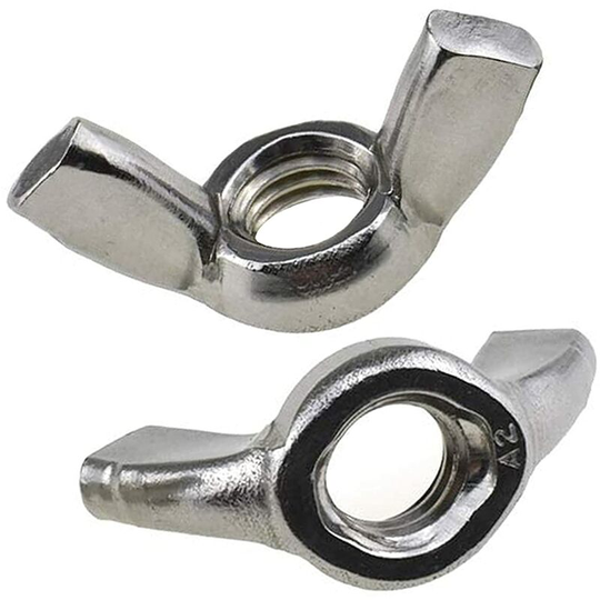 Modou - M5 Wing Nuts (Pack of 5) Galvanized for Bolts and Fixings - Heavy Duty Fasteners ISO965 Standard Certified DIN315 M5 (13mm x 26.5mm)