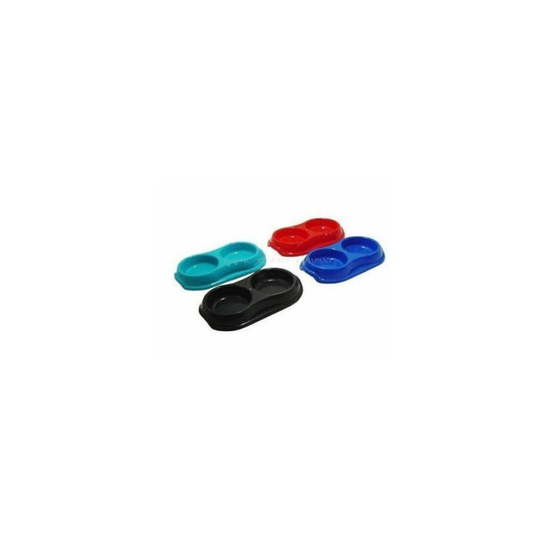 Viss - double round pet bowls - feeding feeder - food puppy cat dog - dish dinner bowl