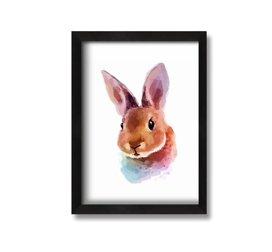 Rabbit Portrait Framed Print