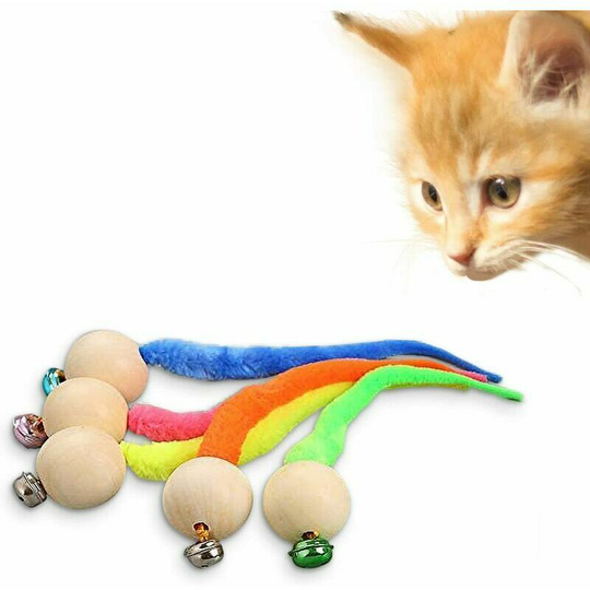 Cat Interactive Fishing, Cat Toy, Pet Bell Worm Simulation Toy, Latest Shaking Ball Cat Bell Toy, Interactive Ball 2 S'areern