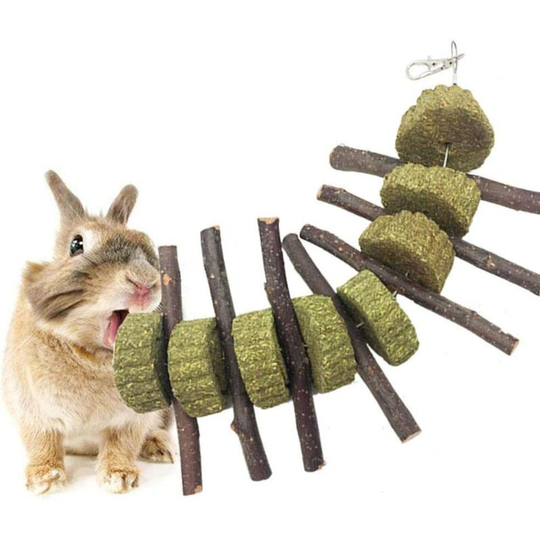 Langray - Hamster Chewing Toys Apple Sticks, Natural Tree Branches Apple Chewing Wood Small Animals Grinding Teeth Toys Small Animal Snacks Rabbit,