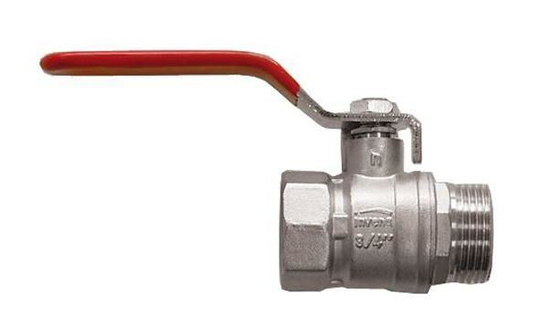 Standard Flow Rate Water Ball Valve with Steel Handle DN20 3/4' bsp Female x Male Thread