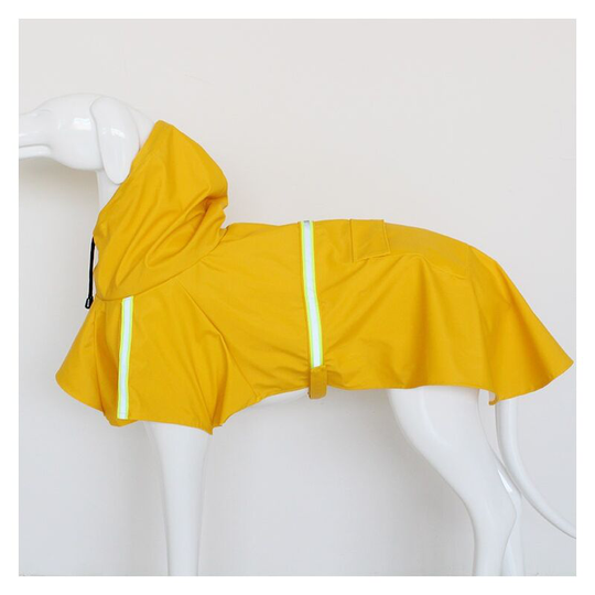 Dog Raincoats Waterproof Rain Poncho with Hood for Medium Large Dogs, Lightweight Windproof Pet Hoodies for Outdoor Walking (1 Pack, Yellow, 3XL)