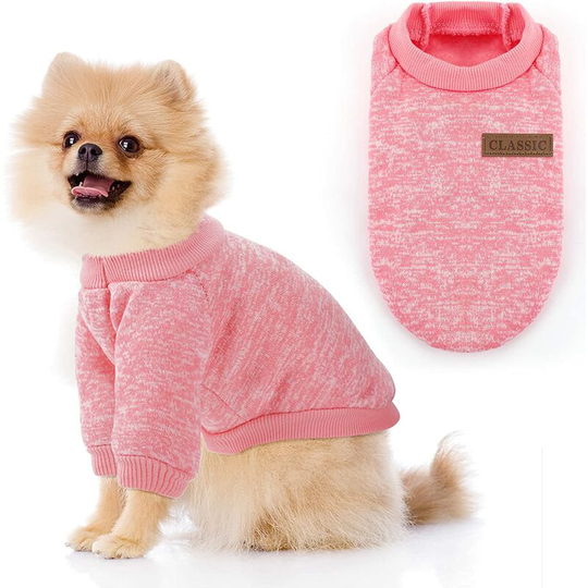 Winter Dog Clothes, Soft and Warm Knitted Winter Sweater, Classic Thick Warm Coat for Small Dogs (Size s)