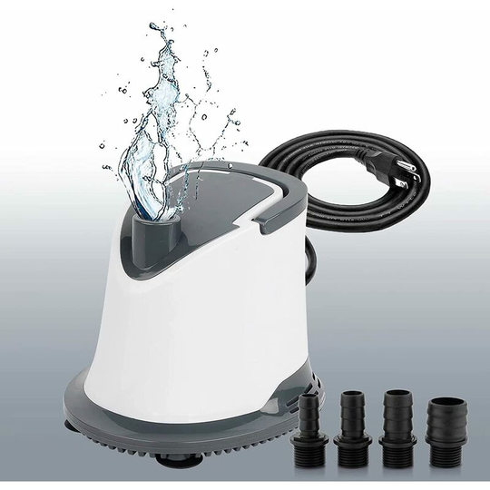 Aquarium Submersible Water Pump: 800GPH 3000L/H 60W Quiet Adjustable Bottom Suction with Power Cord for Garden Waterfall | Hydroponics | Fish Tank |