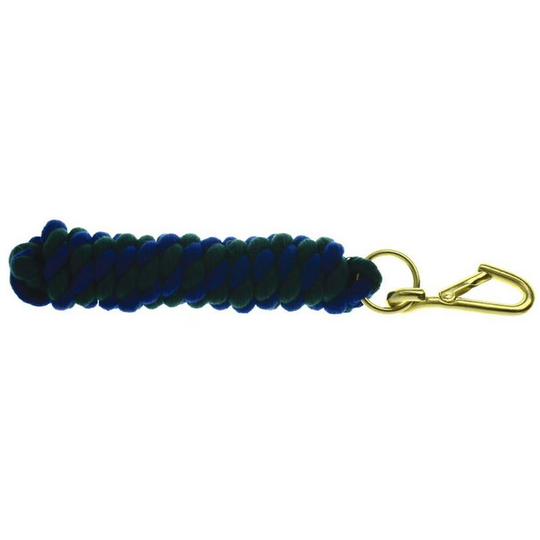 Two Tone Twisted Lead Rope (2.2 metres) (Royal/Green) - Royal/Green - HY