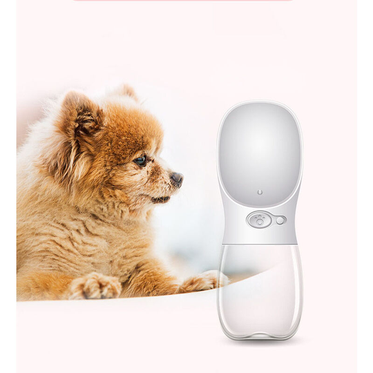 Muff - Portable Dog Water Bottle, 350/550ml Outdoor Dog Walking Travel Bottle 550ml white