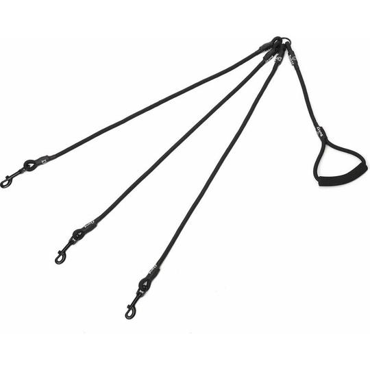 Triple 3 Way Rope Dog Pet Lead Leash Handle Splitter Coupler Clip for Collar