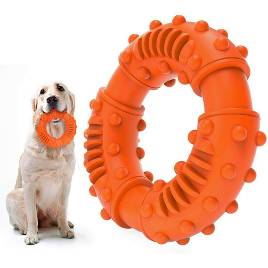 Bearsu - Ultra Durable Dog Chew Toys - Toughest Natural Rubber - Texture Nub Dog Toys for All Aggressive Chewers Large Dogs Puppy Teething Chew Toys