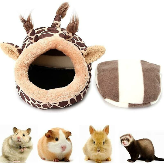 Joorrt - Warm hamster nest clear pig bed of guinea pigs small animals nest animal nest beds (giraffe, s) 1pc-