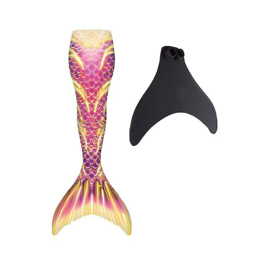 Thsinde - Kids Wear-resistant Mermaid Tail For Swimming, Monofin Included_(costbuy) pink adult xl