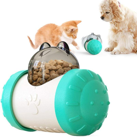 Pet Food Dispensing Toy, Cup Food Dispensing Toy, for Dogs Cats of All Ages (Blue) - Litzee