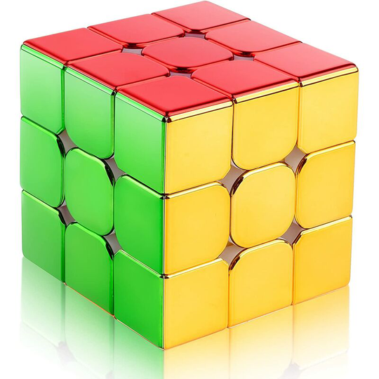 Joorrt - Magnetic Mirror Reflective Speed Cube 3x3x3, Cyclone Boys Original Stickerless Magic Cube, 3D Brain Teaser Fidget Cube, Personalized Shiny