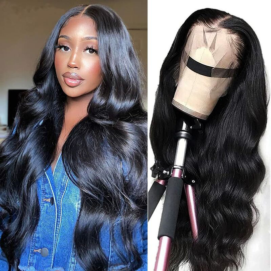 Ilovemilan - Lace Front Wigs Human Hair Body Wave 13x4 Lace Frontal Wig 180% Density Unprocessed Brazilian Virgin Human Hair Pre-Plucked for Black