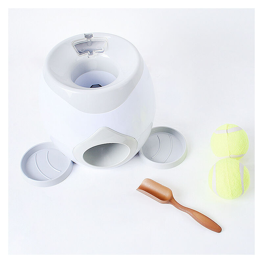 Pets Toy Launcher,Pets Automatic Feeder Comes with for Feeding Pets and Exercising Thinking and Coordination Skills-gray