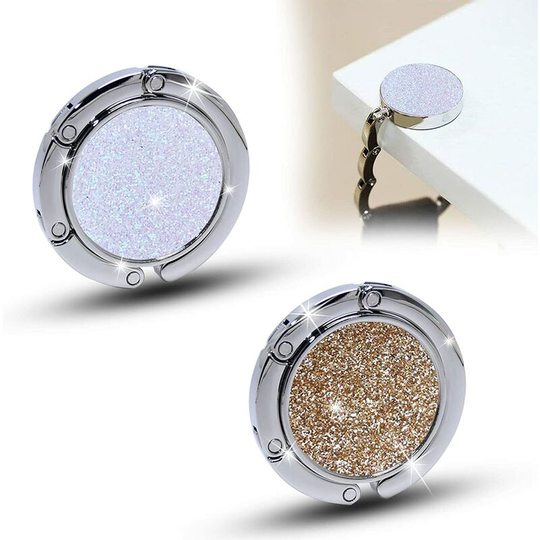 X Handbag Hook, Non-Slip Foldable Bag Hook, Bag Hook, Round Foldable Handbag Holder, Metal Foldable Bag Hook, for Handbag Hanging and Small Items