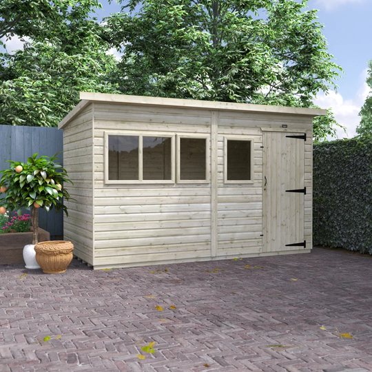 Tiger 12 Ft. W x 6 Ft. D Shiplap Pent Wooden Shed