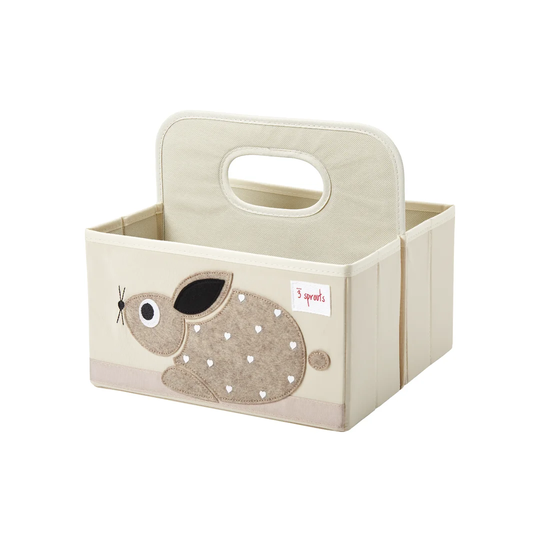 Nappy Caddy Rabbit Fabric Bin