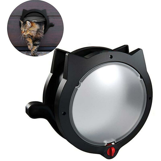 Aougo - Cat Flip Cat Flip Cat Door Cat Hole Dog Door Pet Door Cat Door Cat Hole Dog Door Hole Black