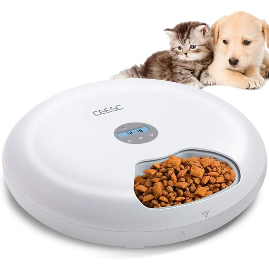Automatic Cat Food Dispenser 6 Meals F6-LCD-6x180ml Automatic Pet Feeder for Cat Puppy Food