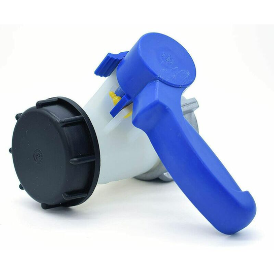 Langray - Butterfly valve with aluminum floating nut S60x6 for 1000 liter ibc tank