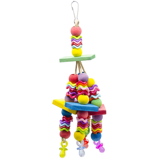 Bird Parrot Wood Chewing Foraging Toys Hanging Toy Parrot