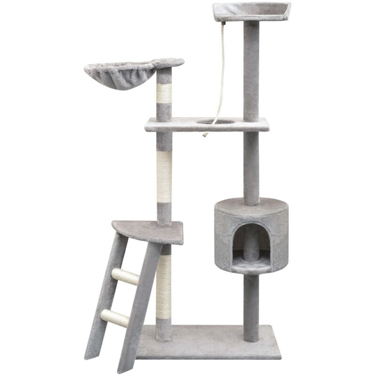Cat Tree with Sisal Scratching Posts 150 cm Grey vidaXL - Grey