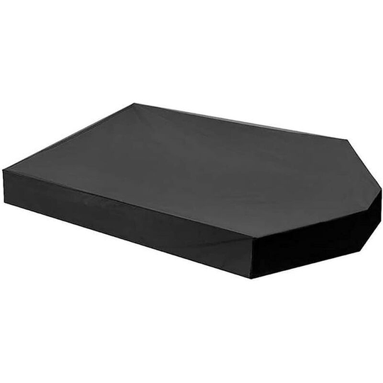 Garden Sandbox Cover Oxford Waterproof Dustproof Sandbox Cover Boat Shaped with Drawstring (Color : Black, Size: 160*113*22cm)