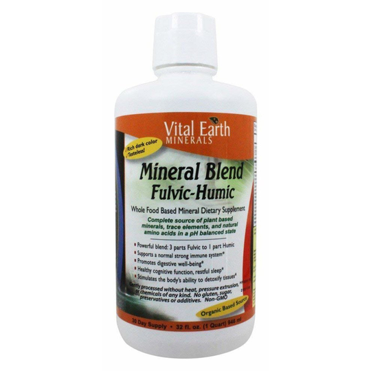 Vital Earth Minerals Mineral Blend Fulvic-Humic, 32 Fluid Ounce
