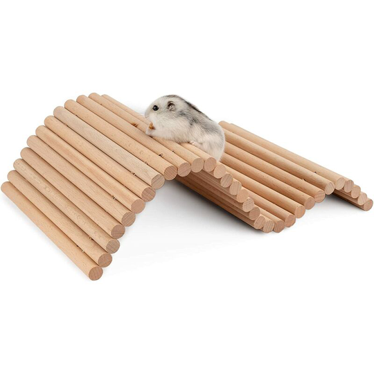 Hamster Climbing Ladder Wooden Suspension Bridge for Guinea Pigs Rats Hedgehog Gerbils Mouse Sugar Glider and Other Small Animals