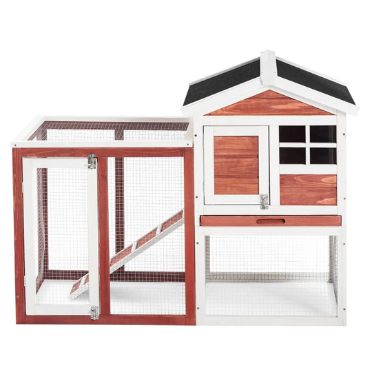 Nadeau Weather Resistant Rabbit Hutch with Ramp