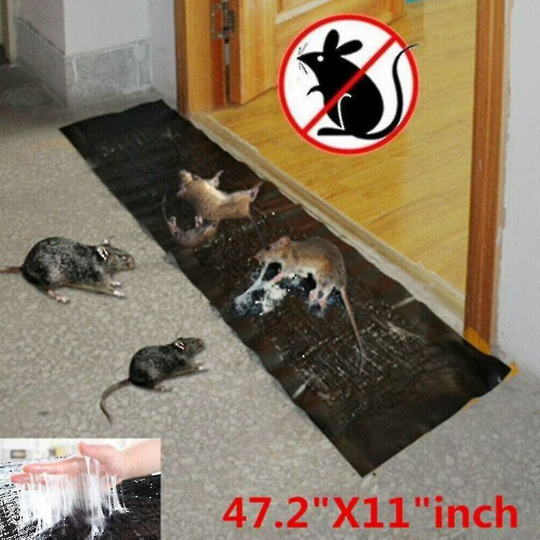 Perle Rare - 10pcs 1.2m Mousetrap Board Mats Super Sticky Rat Rodent Snake Bug Safe Home