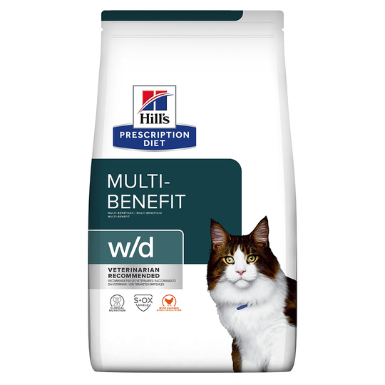 Hill's Prescription Diet Feline w/d Multi-Benefit - Chicken - Economy Pack: 2 x 3kg