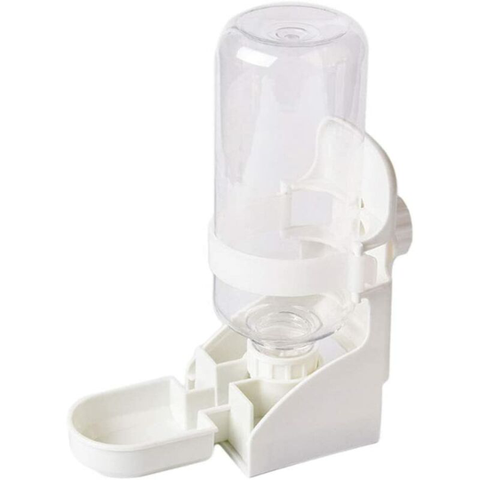 Rabbit Feeder, Pet Cage Hanging Water Dispenser, Hanging Automatic Small Animal Water Bottle Bowl for Rabbit Chinchillas Hedgehogs Ferrets Hamsters