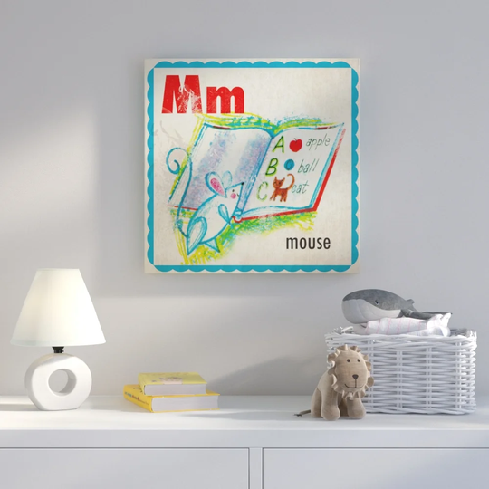 Mouse Letter Canvas Art