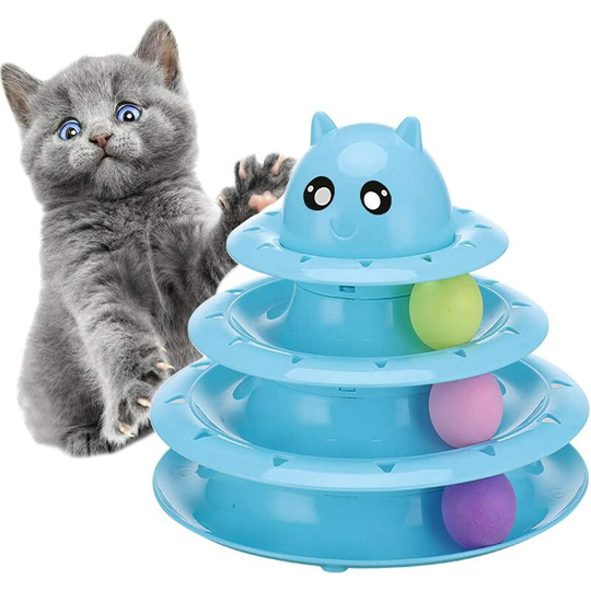 Gift - 3 Tier Cat Toy Interactive Kitten Exercise Toy