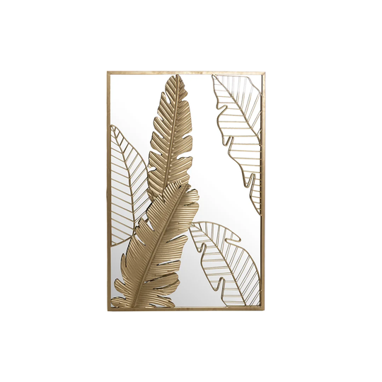 Oakpark Metal Framed Wall Mounted Accent Mirror in Gold