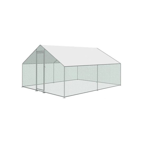 3x3m Walk in Chicken Coop Pet Run Poultry Pen Bird Cage Aviary Pen with Cover