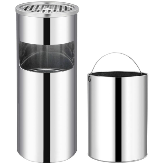 Ashtray Dustbin Hotel 30 l Stainless Steel VD30844 - Hommoo