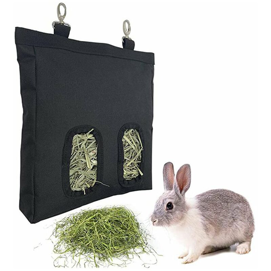 Rabbit Guinea Pig Hanging Hay Bag Storage Bag Cage Accessories Made of Durable 600D Oxford Cloth