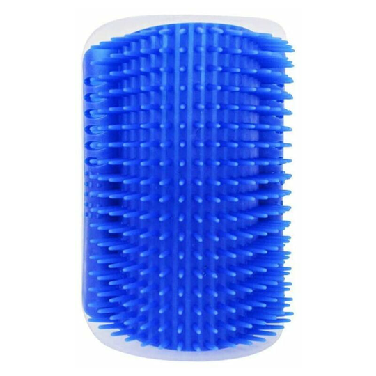 1 Pcs Cat Wall Massager Corner Brush Remover Brush Pet Kitten Hair Removal Massage Brush Self Grooming Pet Supplies (Blue)