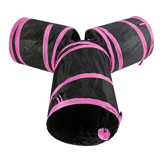 Cat Tunnel 3 Way Pet Play Tunnel Collapsible Tunnel Toy