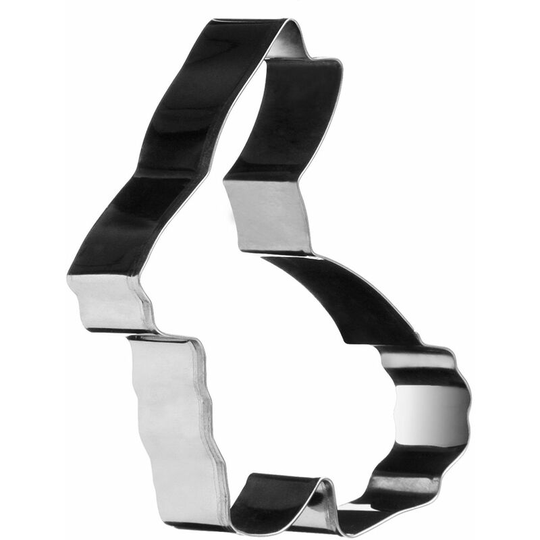 Premier Housewares - Rabbit Shapes Cookie Cutters Silver Finish Stainless Steel Pastry / Biscuit / Cake Cutter For Baking Decorative Desserts In The