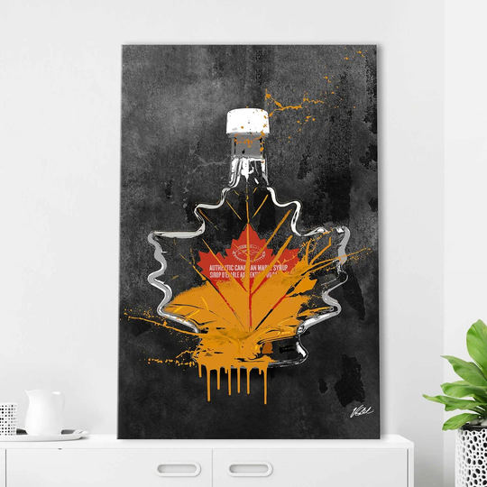 'Drink Maple Syrup - Inverted' by Jodi - Wrapped Canvas Graphic Art Print