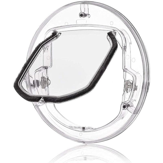 Joorrt - Cat Flaps Pet Door Easy to Install, with 4-Way Lock, Clear Round pc Windproof Door, for Pets to Enter and Exit the Flap Door Freely