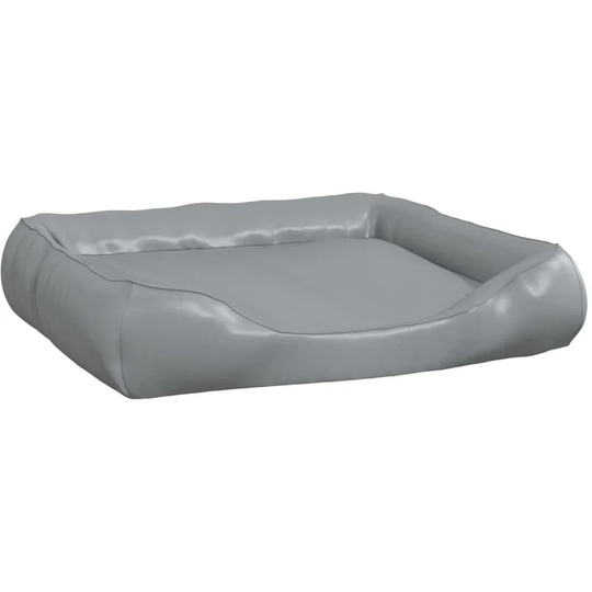 Dog Bed Light Grey 80x68x23 cm Faux Leather Vidaxl Grey