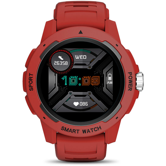North Edge - Intelligent Watch for Men and Woman Touch Screen Multi-sport Modes with Heart Rate Monitor Pedometer Music Control,Red - Red