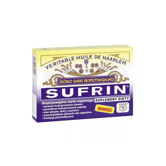 SUFRIN 60 cap Hair Loss Bio Sulfur , Natural Treatment , Bio-siarka